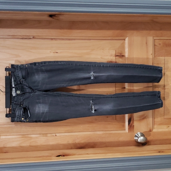 Indigo Rein Denim - INDIGO REIN black destroyed skinny jeans